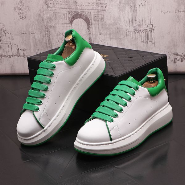 

new men leather casual shoes slip on loafers white men's platform shoes fashion leisure driving shoe soft moccasins, Black