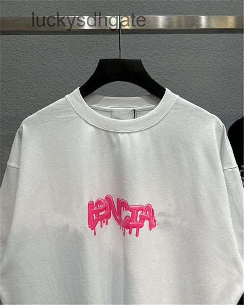 

designer bal t shirt and shirts ins22ss spring summer new genuine graffiti english alphabet printing couple paris casual short sleeve t-shir, White;black