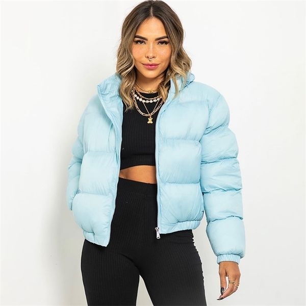 

fashion removable hood stand collar parkas women elegant solid simple coats women elastic cuffs short cotton jackets ladies 220817, Black;brown