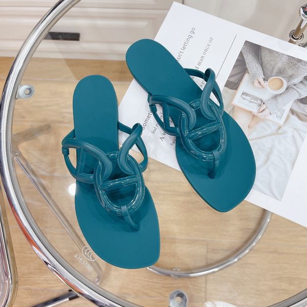 

classic men slippers summer rubber bottom woman shoe beach slides letter flat heel designer shoes sandals metal button lazy lady loafers fli, Black