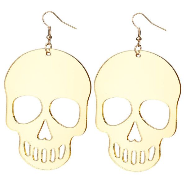 

dangle & chandelier korean version of ins punk creative skull earrings neutral retro trend fashion hip hop rock party halloween gift aaccess, Silver