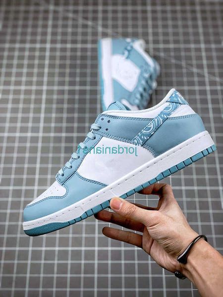 

shoes skateboard duks low blue paisley white blue outdoor running trainers fast delivery size 36-46