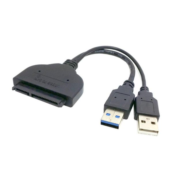 Conectores de cabos de computador 5V 2,5 '' HDD USB 2.0 Cabo de alimentação Disco rígido 3.0 masculino para SATA 22pin Adaptador feminino para 2,5 