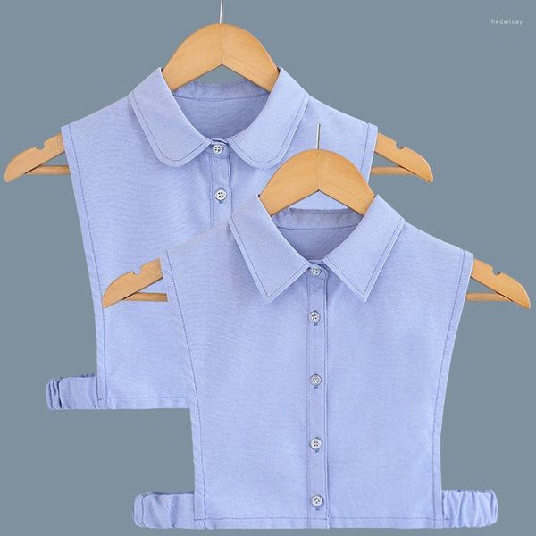 Papillon dolce risvolto colletto finto per le donne maglione tinta unita camicetta top camicia da uomo staccabile mezze colletti Fred22