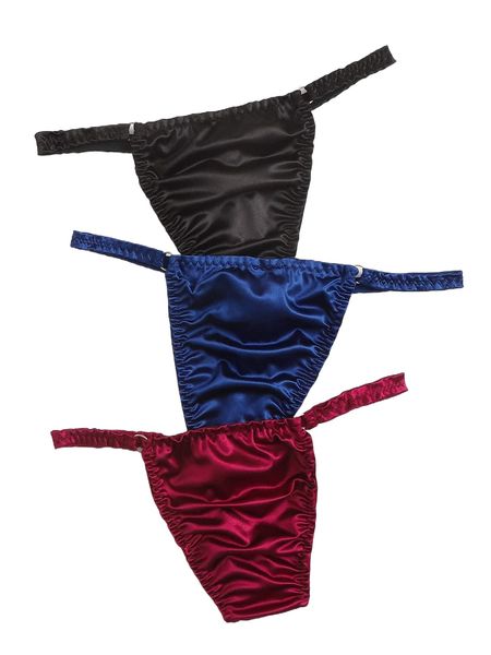 

3pack plus plain thong 76kv#, Black;white