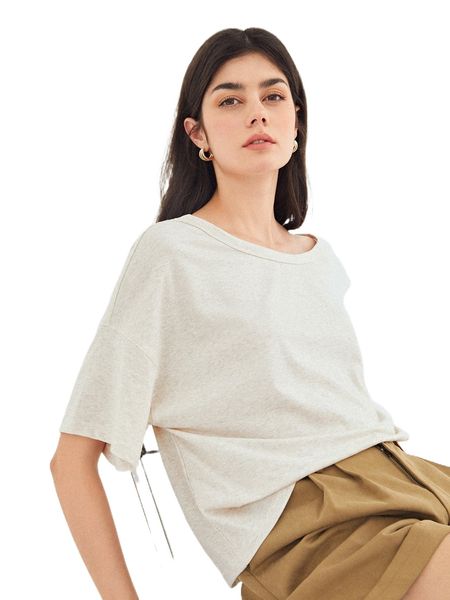 

motf eco recycled polyeste relaxed fit t-shirt u1kx#, White