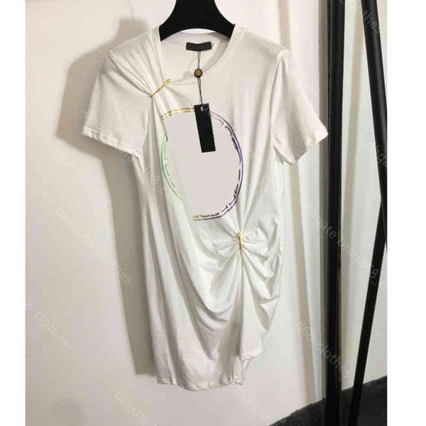 

summer casual women t shirt dresses cotton bronzing print dress shirt slim fit dressshirt logo brand 5a designer women clothes casual female, Black;gray