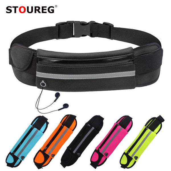 Bolsa de cintura à prova d'água Mulheres Jogging Sports Pack Phone Phone Belt Men Fitness Gym Sport Acessórios 220520