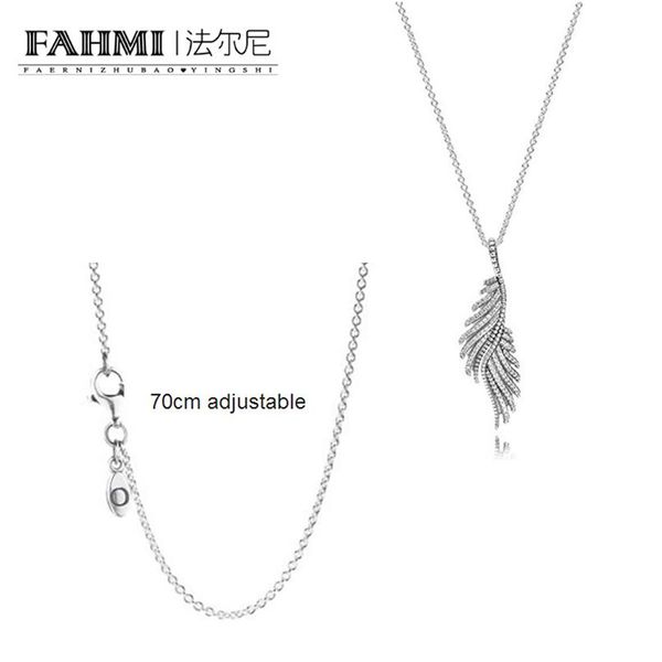 

fahmi 100% 925 sterling silver charm silver chain necklace necklace shimmering phoenix feather silver necklace pendant ladies jewe266o
