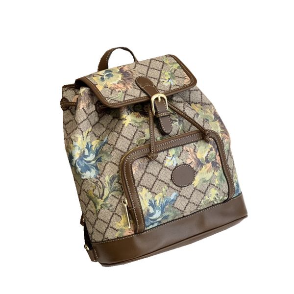 2022 Neuer Designer-Design-Rucksack, hochwertiger universeller Blumenmuster-Rucksack für Männer und Frauen, Größe 26 cm