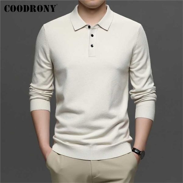 

coodrony brand autumn winter arrivals soft knitwear jerseys pure color turn-down collar sweater pullover men clothing c1314 211008, White;black