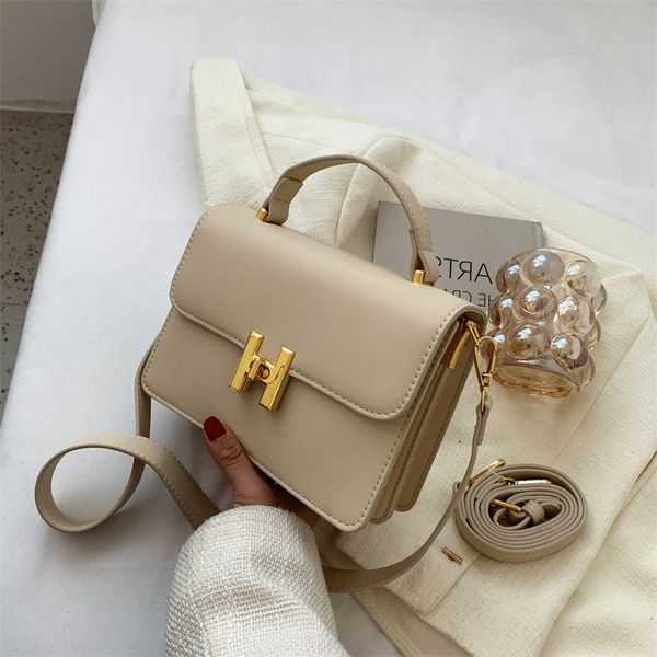 

60% off fashion bag female 2022 new h buckle small square high one version shoulder messenger chain bags