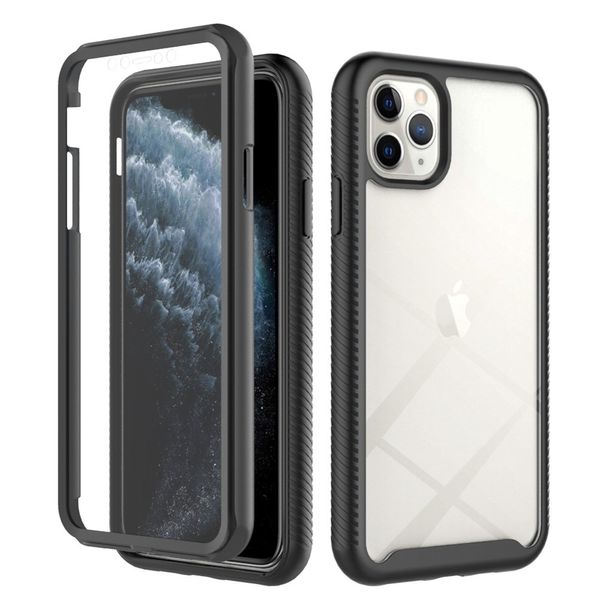 Capas de PCs claras à prova de choque Protetor de tela embutido Protetor TPU Bumper Capa Defender Rugged para iphone 11 Pro Max / iphone 11 6.1 XS Max XR SE3 SE2 Capa do iphone 7/8