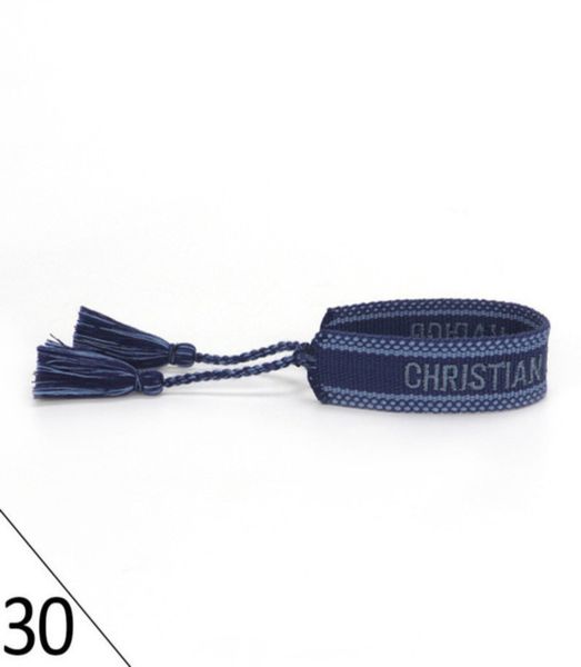 

designers wovens fashion friendship bracelet for luxury brand handmade braided bracelets with tassel print embroidery men bangle code 20-38, Golden;silver