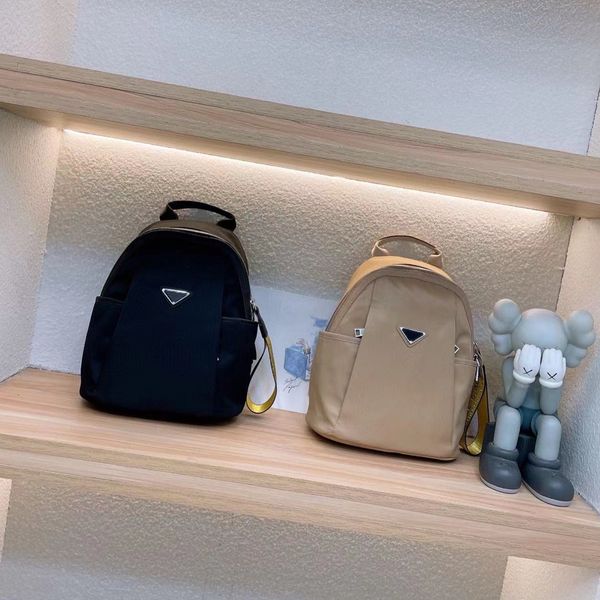 

nylon designer backpacks schoolbag mens womens shoulder bags triangle metal zipper with classic