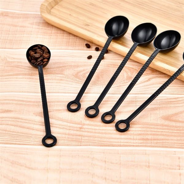 10g Medição de plástico Spoons Coffee Spoons colheres de sorvete de sorvete colher colher longa alça de suco leite chá agitadores de cozinha ferramentas de cozinha zc1204