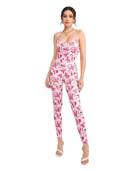 

x bellasyldesign heart & letter graphic unitard jumpsuit o4nk#, Black;white