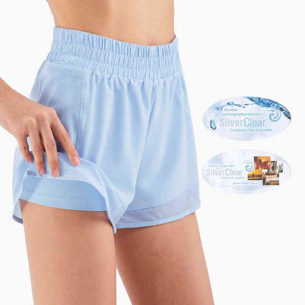 

yoga outfits lulu workout fitness women's shorts high waist cycling sport breathable quick dry women clothing 220429, White;red