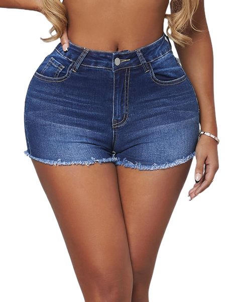 

sxy high waist raw hem denim shorts s0u3#, White;black