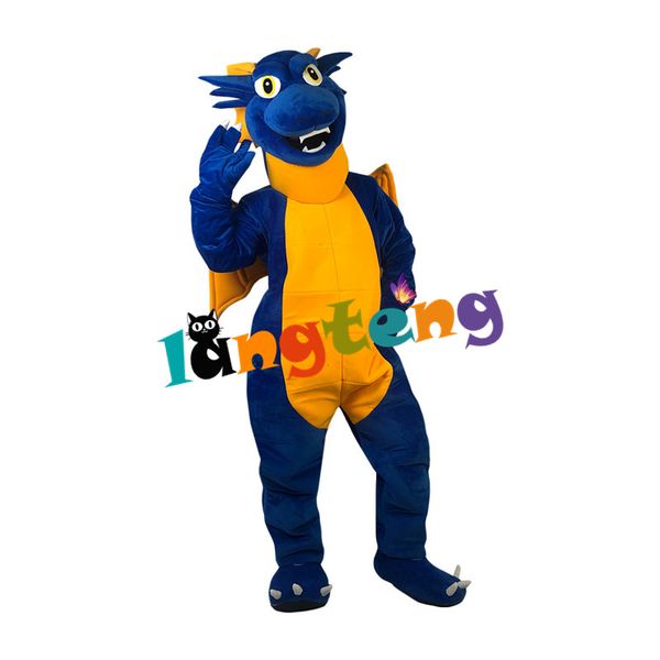 

mascot doll costume 1033 blue dragon mascot costumes cartoon movie event show propagation props doll walking costume, Red;yellow