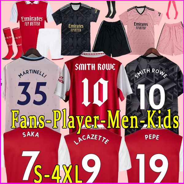 

21 22 23 smith rowe pepe saka soccer jerseys fans player version odegaard thomas martinelli tierney 2021 2022 2023 no more red football shir, Black;yellow