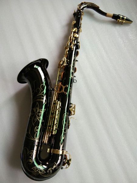 

professional new black nickel sax bb tenor saxophone playing with mouthpiece