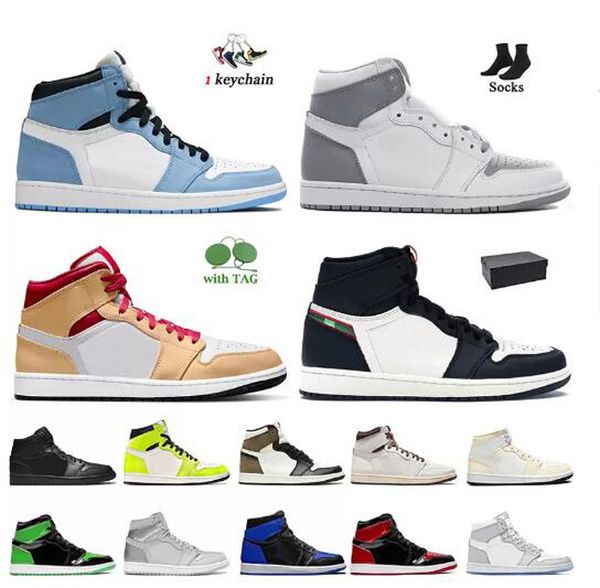 

high 1s sports illustrated jumpman 1 basketball shoes stage haze coconut milk patent green bred cactus dark mocha obsidian unc women men tra