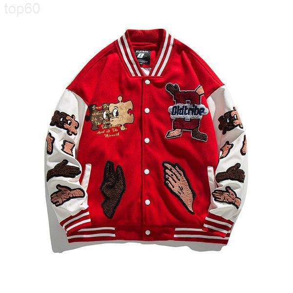 

men's jackets designer atn men's wear - 2022 spring new coat creative pattern loose baseball jacket jacket 6snr2022, Black;brown