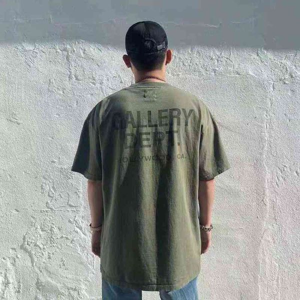 

t-shirt gallerydepts classic vintage lettering vintage loose base short sleeve t-shirt men's fashion 2kvm, White