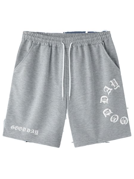 

men letter graphic drawstring waist shorts s0au#, White;black