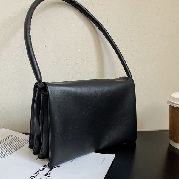 

4 colours plain designer flap shoulder bag genuine leather fashion