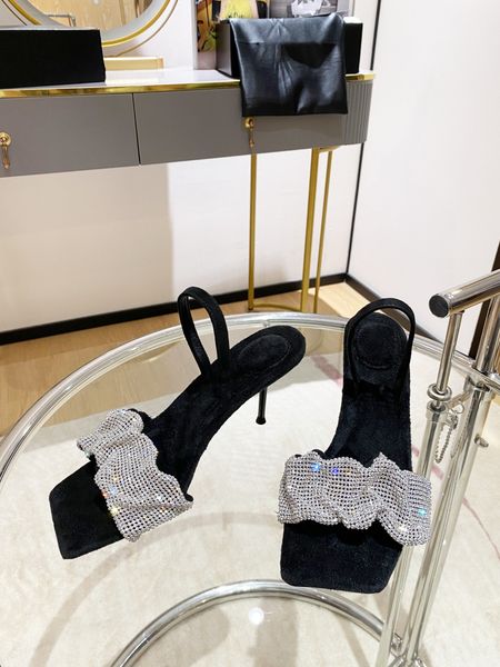 

women's sandals genuine leather beautiful appearance plain toes comfortable foot feeling wear resistance, Black