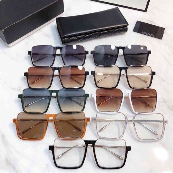 

sunglasses xiaoxiang's wu jinyan star net red same plain plate square sunglasses ch4290 a7lu, White;black