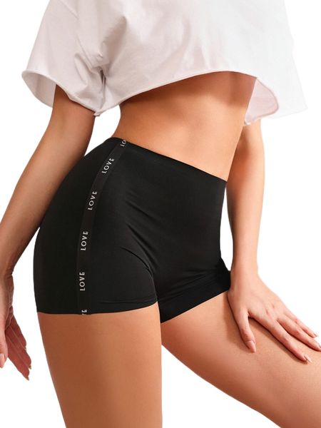 

letter graphic panty r9oe#, Black;red