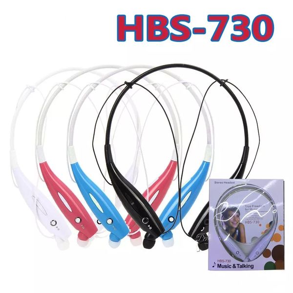 HBS730 Kabellose Bluetooth-Kopfhörer mit hängendem Hals, kabelloses Headset, HBS 730 Nackenbügel-Sportkopfhörer, Stereo-Ohrhörer für iOS und Android-Smartphones