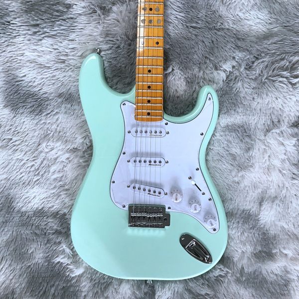 

2022 electric guitar,solid mahogany body with green color green color no logo