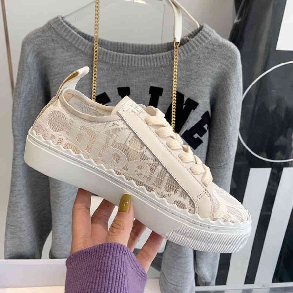 

dress shoes women's shoes genuine leather lace tennis platform embroidered mesh toe round up size35-41 leisure designer, Black