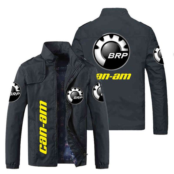 2022 nuova giacca da uomo Brp Can-am Print Zipper Fashion High Street uniforme da baseball da uomo giacca a vento moto