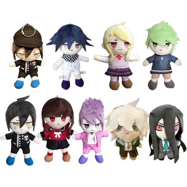 15cm Anime Peluş Bebek Keyring Dinganronpa V3 Ding Ronpa Oma Kokichi Komaeda Nagito Snowdrops Ohm Malzeme Anahtarlı Oyuncak 220707