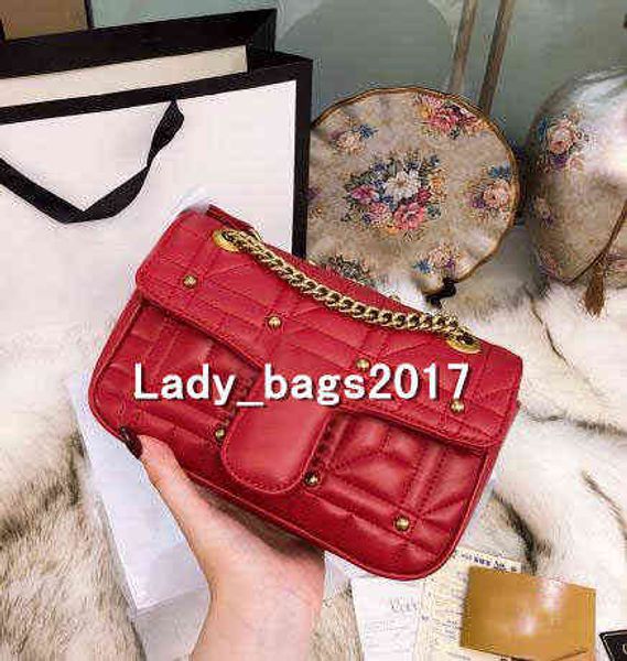 

7a+classic love heart v wave pattern whit rivet satchel shoulder bag chain handbag crossbody purse shopping tote bags