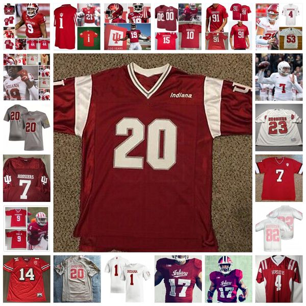 

2022 ncaa custom indiana hoosiers stitched college football jersey shaun shivers 9 connor bazelak josh sanguinetti malachi holt-bennett coop, Black