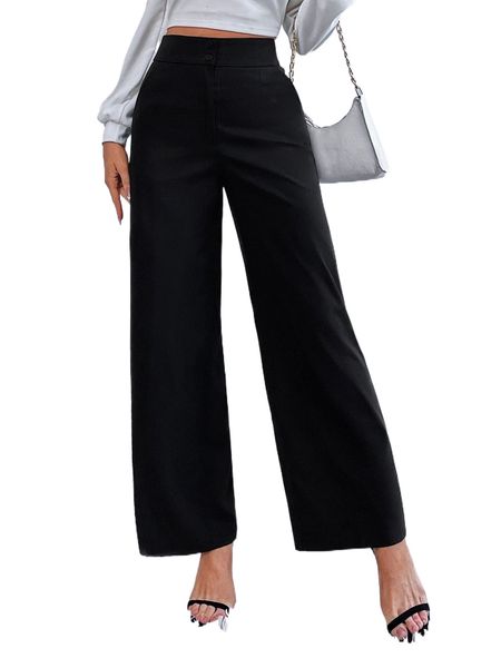 

high waist slant pocket tailored pants 97ry#, White;black