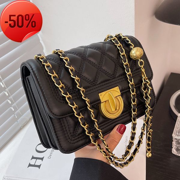

fashion luxury designerthis year's popular women's summer versatile 2022 new texture niche lingge chain single shoulder messenger