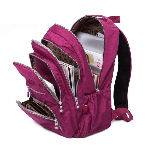 Mochila da escola para adolescentes mochilas mochilas mochilas feminina sac a nylon laptop casual de nylon laptop fêmea 220630