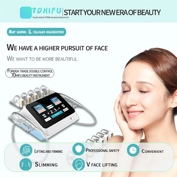 

facial 7d hifu cartridge blue and white seven cartridges hifu beauty machine