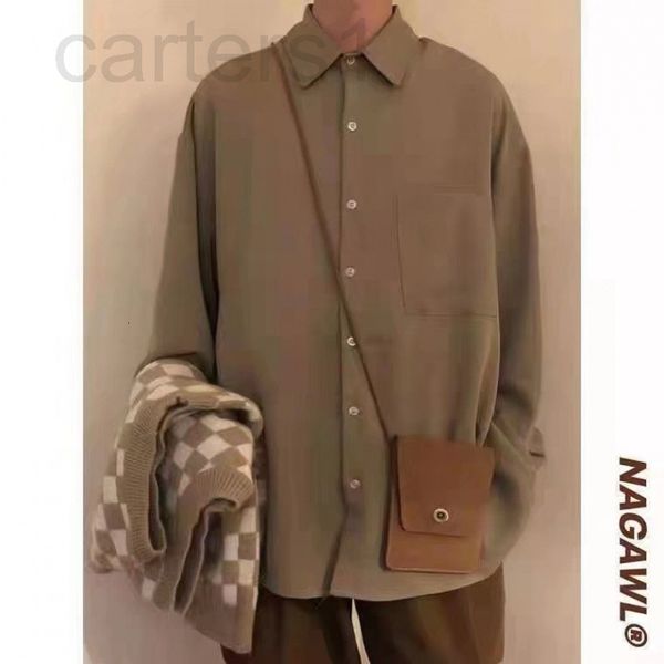 

men's casual shirts designer 2022 spring korean fashion vertical stripe shirt men's long sleeve senior casual loose coat lva4, White;black
