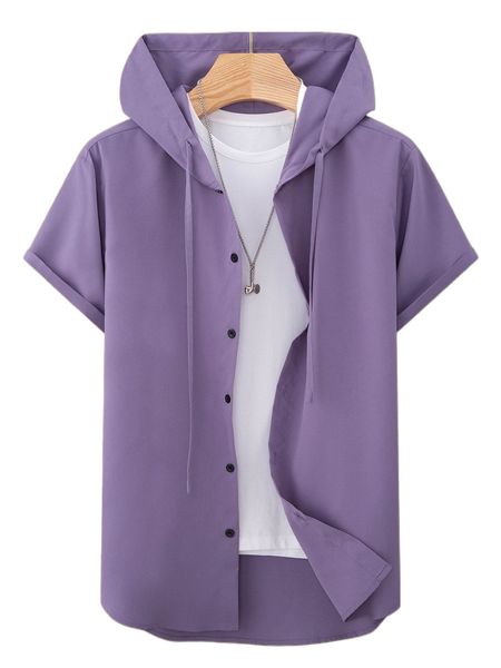 

men drawstring hooded shirt without tee s6ds#, White;black