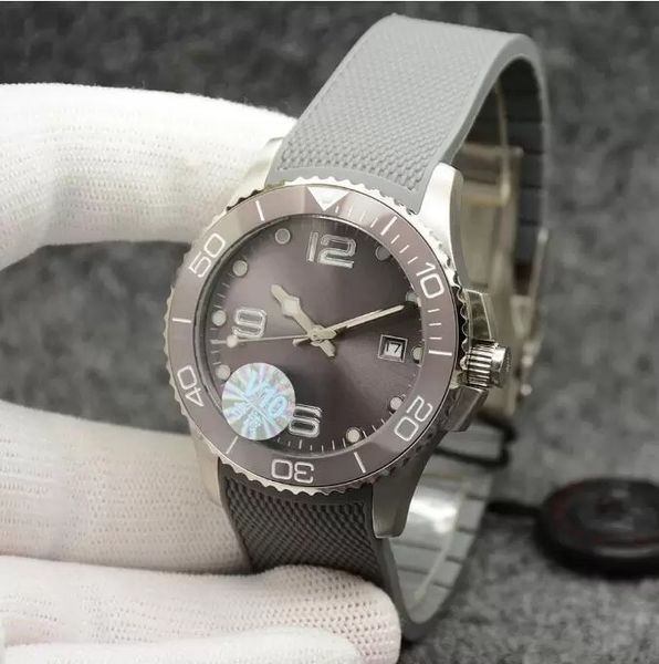 

u1 41mm conquest mens watches automatic mechanical movement stainless steel bracelet concas ceramic bezel with hydroconquest hardlex glass m, Slivery;brown