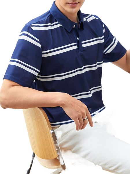 

men striped polo shirt i9sn#, White;black
