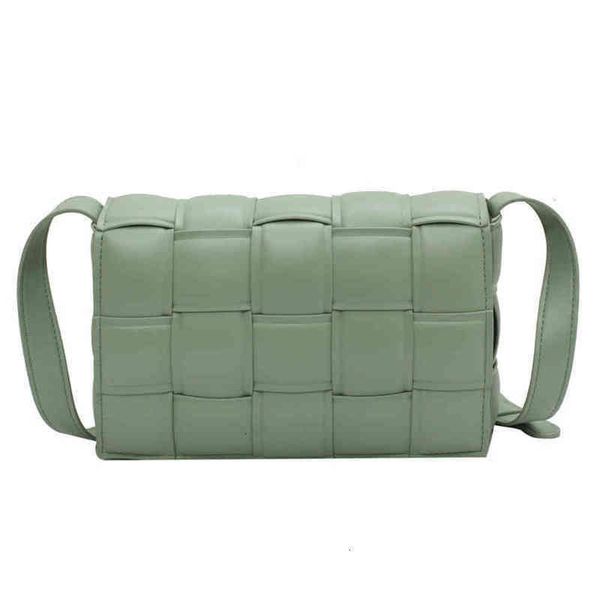 

women's bag 2022 printing elegant square luxury woven 's simple style small bag women all-match portable shoulder messenger design